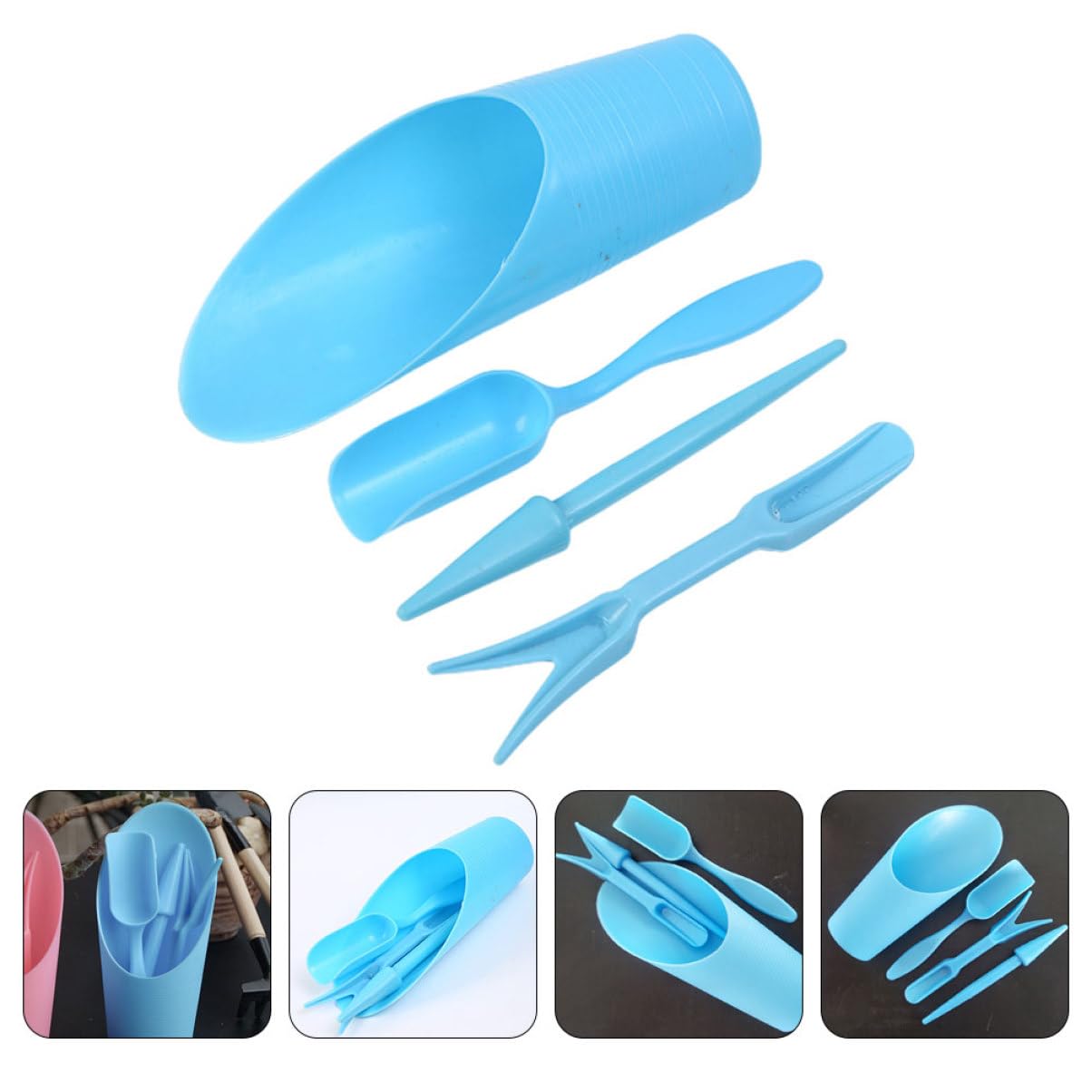 Gardening Tools Spade - 4 sztuk/zestaw, plastikowe trwałe wiadro łopata