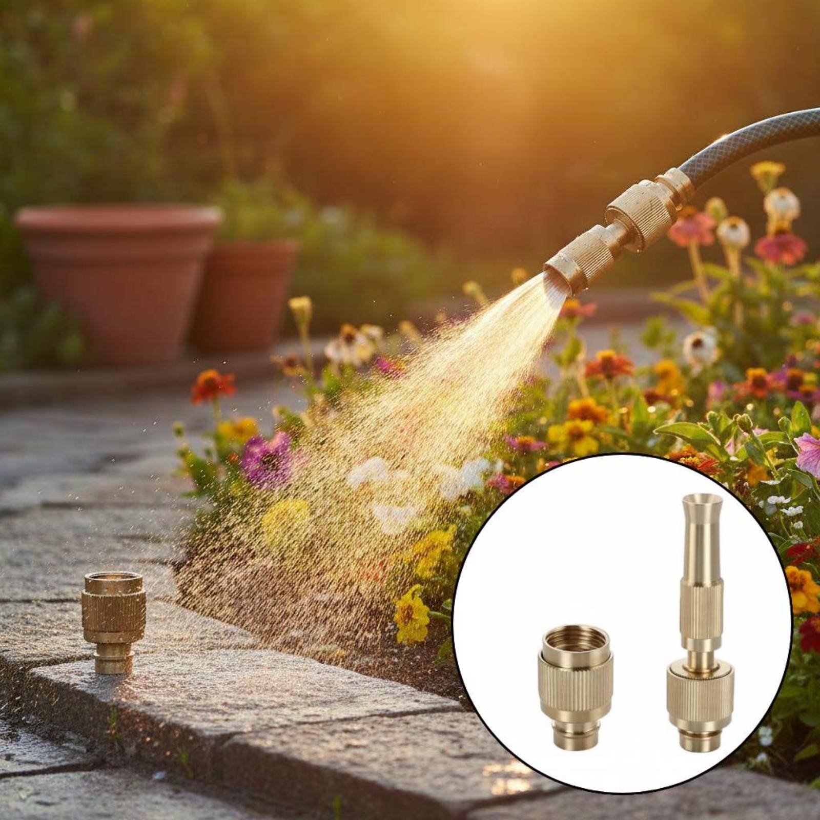 Gardening Tools Equipment - Uniwersalne złącze mosiężne do wody, nasadka
