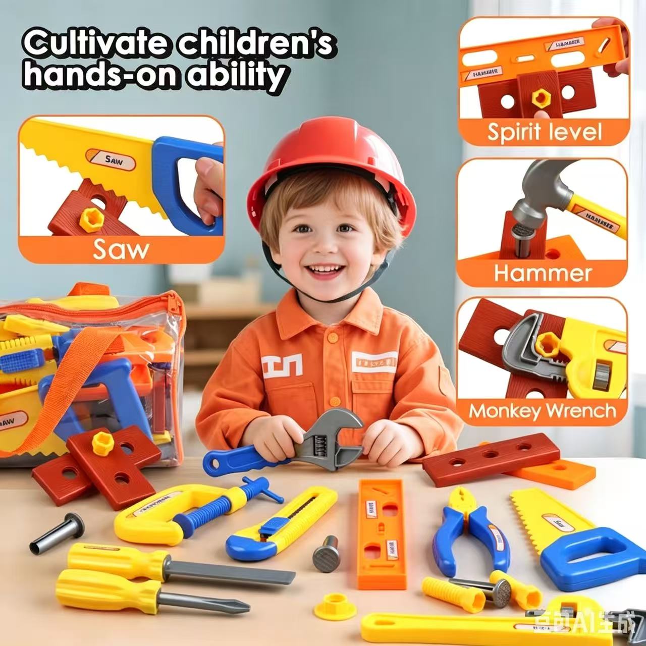 Gardening Tools Girly - Zestaw zabawek budowlanych z plastikowymi elementami