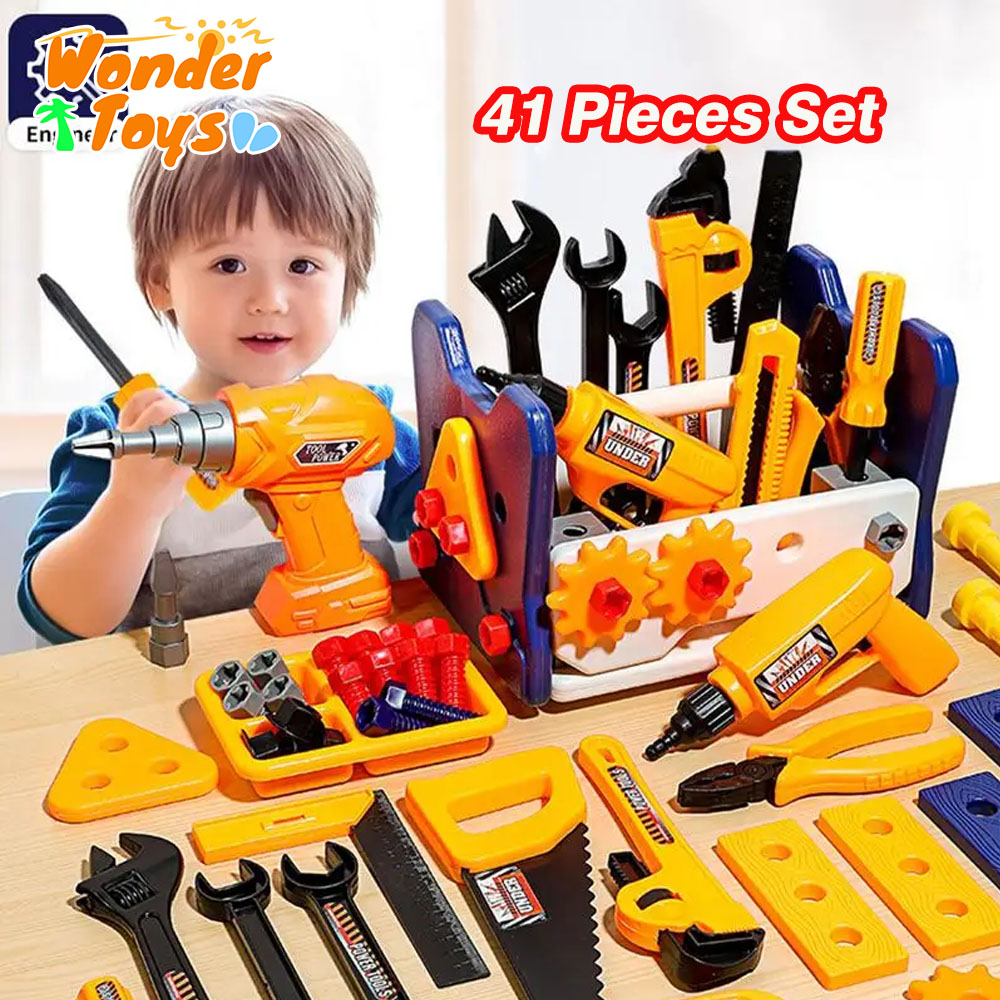 Gardening Tools Girly - Zestaw 41 elementów z wiertarką elektryczną,