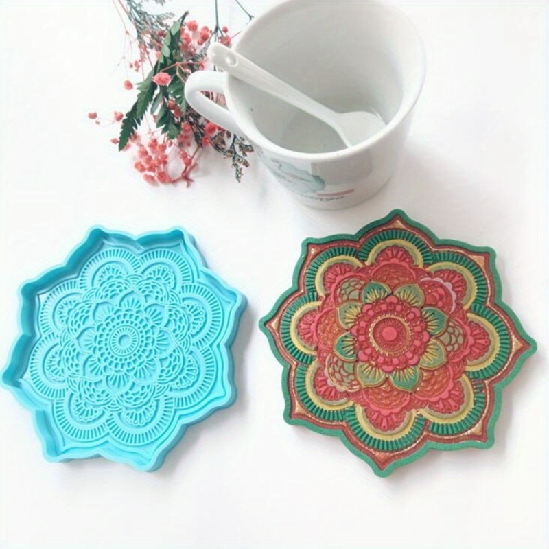 Gardening Tools Diy - Mandala Coaster Silicone Mold Round Tray