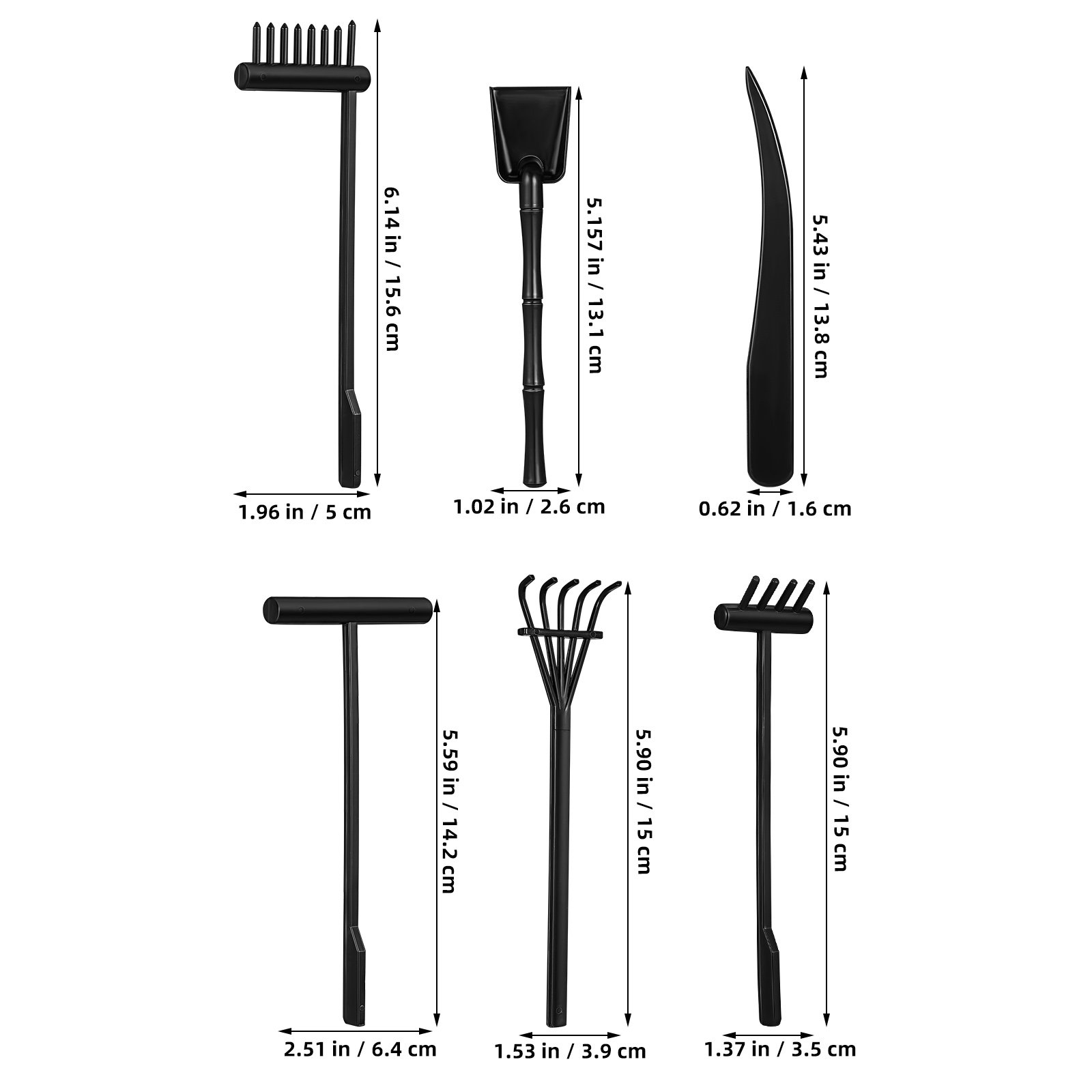 6 szt. mini narzędzi do ogrodu – Zen Gardening Tools recenzja i cena