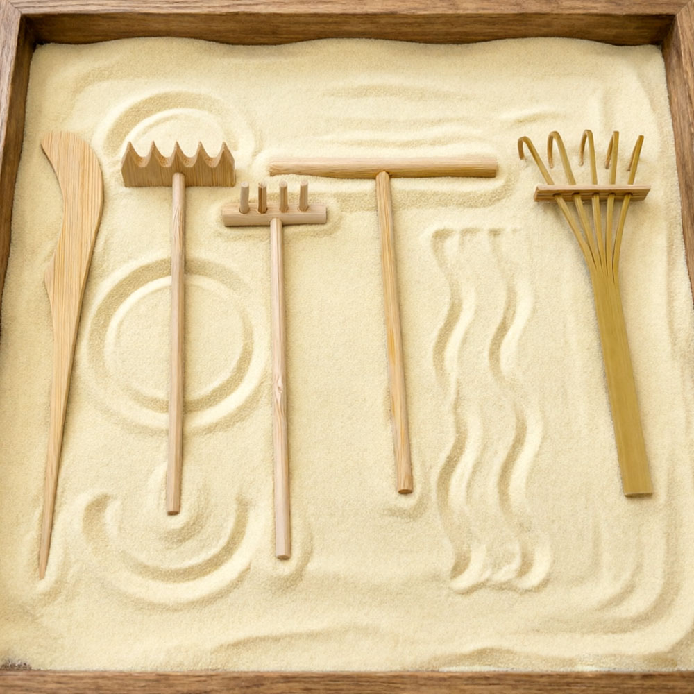 Zestaw 6 szt. bambusowych grab – Zen Gardening Tools recenzja i cena